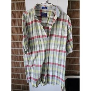 Men's Pendleton Short Sleeve Button Down Camp Shirt Med‎ Excellent Condition